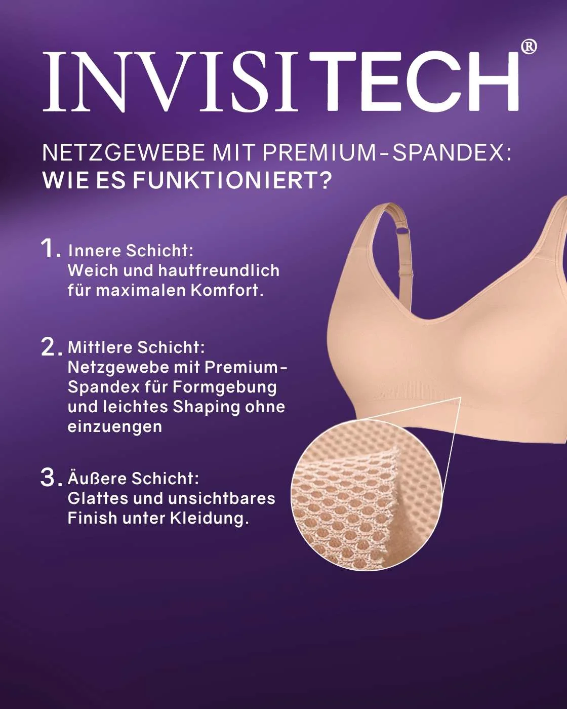 InvisiBra "Soft" 1.0 & 2.0 - Bügellose BHs zum Reinschlüpfen - 4er Set - Image 15