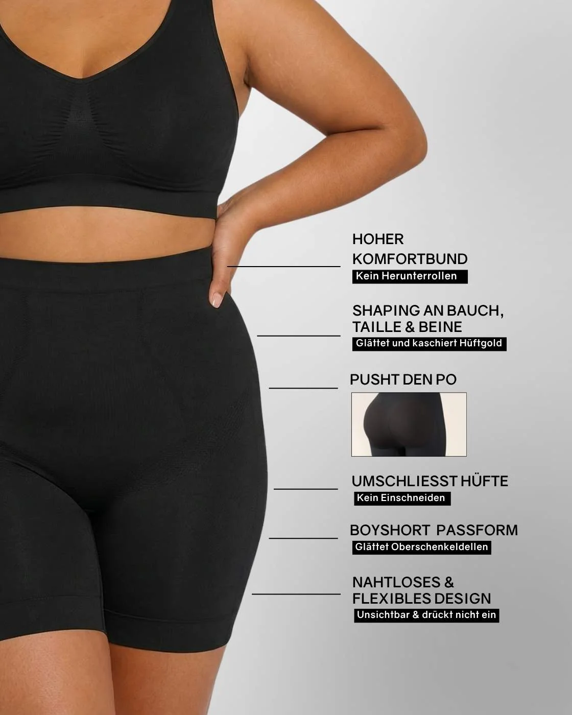 InvisiBra "Soft" 2.0 & Shaping Shorts "Soft" - BH und Shorts - 6er Set - Image 10
